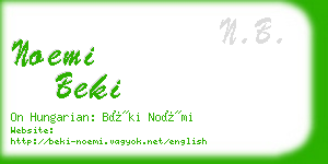noemi beki business card